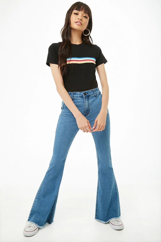 Frayed Flare Jeans