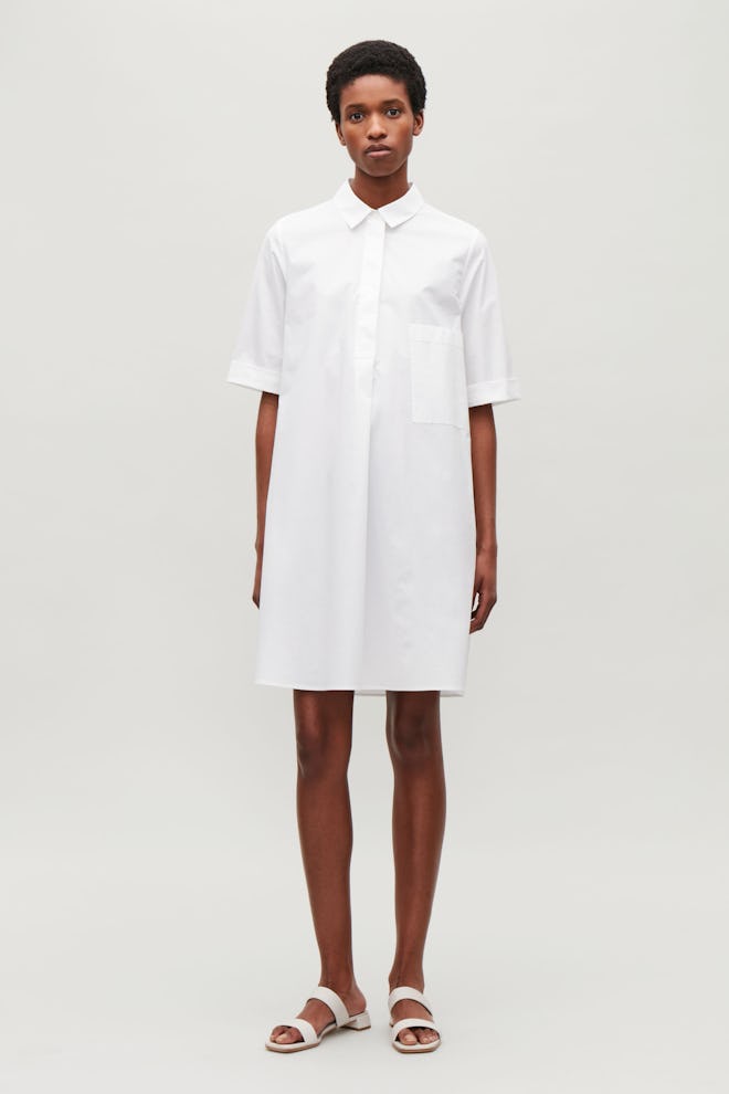 A-line Poplin Shirt Dress