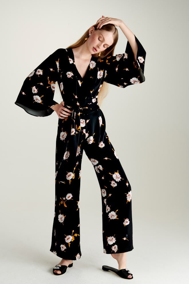 Women's Floral Kimono Jumpsuit