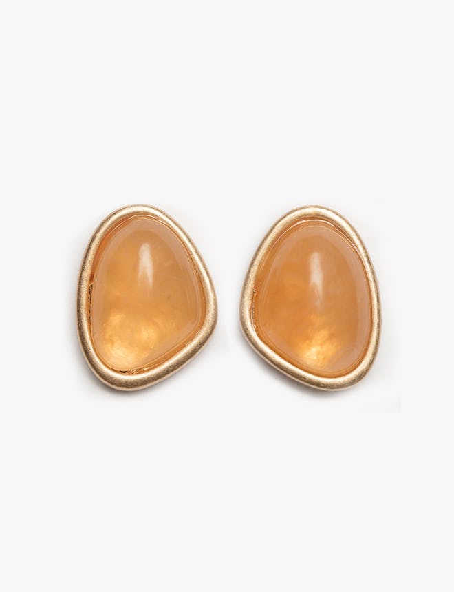 Amber Disk Earrings