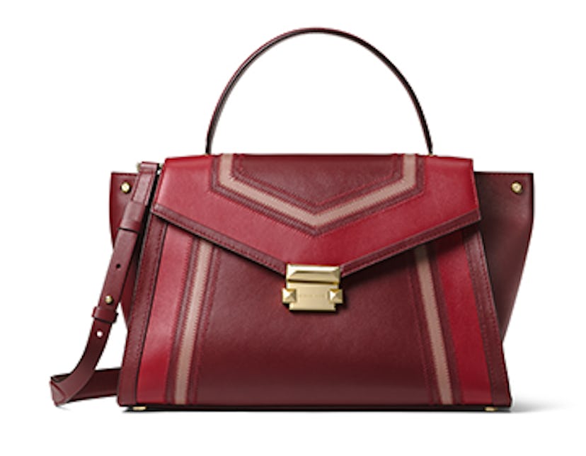Whitney Large Tri-Color Leather Satchel