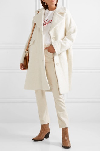 Fenn Oversized Wool-Blend Bouclé Coat