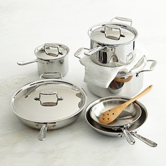 All-Clad d5 Stainless-Steel 10-Piece Cookware Set