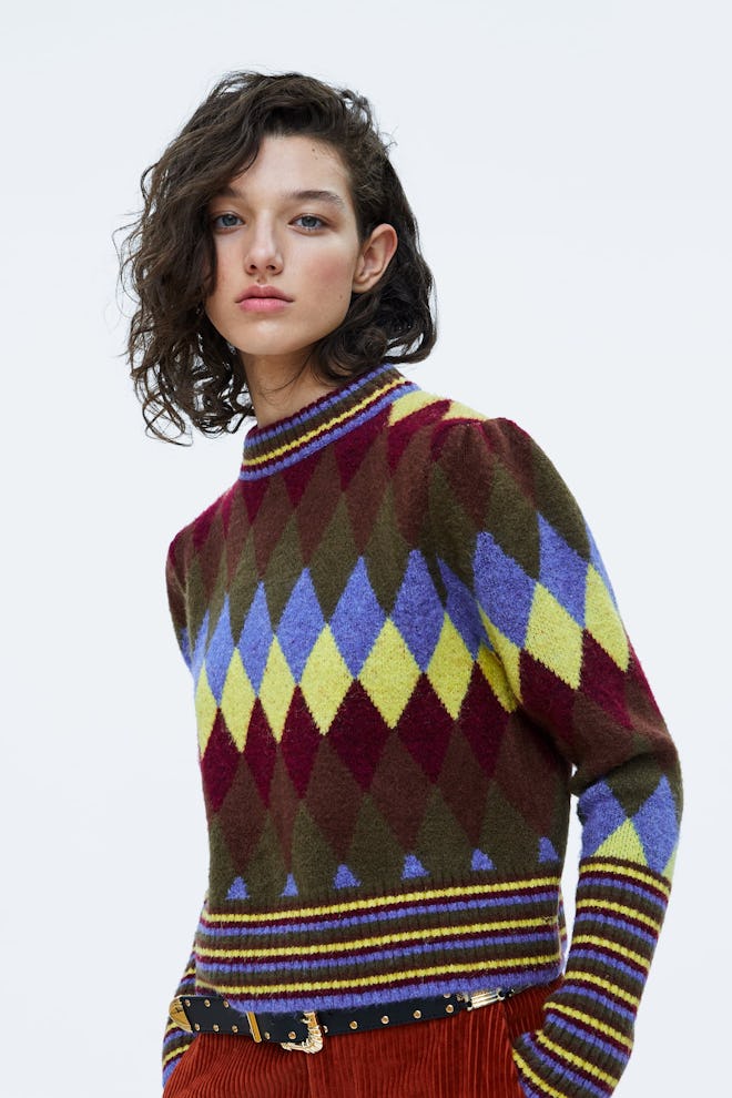 Multicolored Argyle Sweater