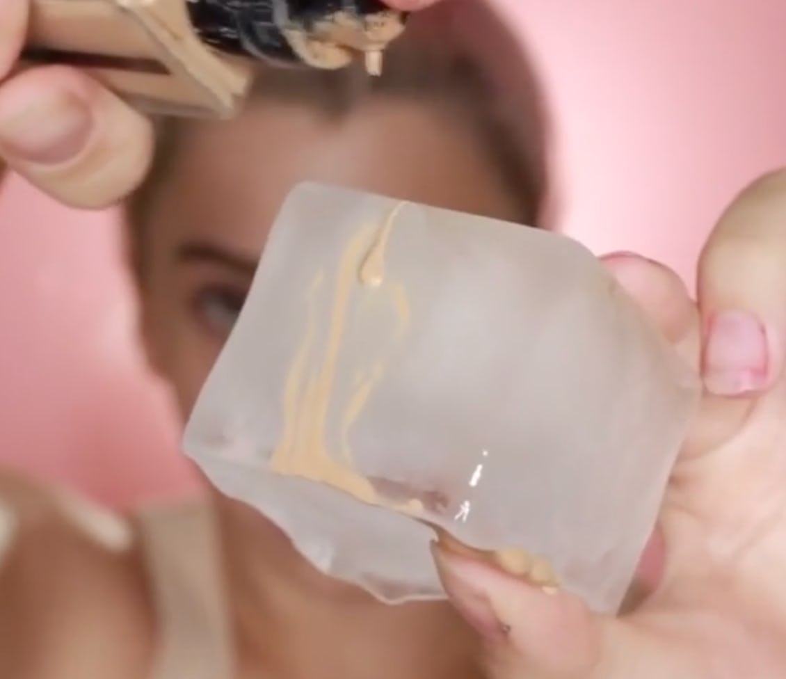 Can You Use Ice As A Makeup Primer? This Makeup Artist Got So Creative
