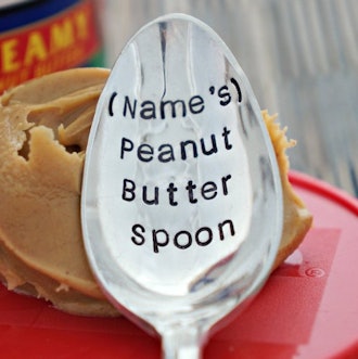My Peanut Butter Spoon Funny Stainless Steel Engraved Spoon, Long Handle  Peanut Butter Spoon, Coffee Tea Spoon, Dessert Ice Cream Spoon, for Peanut