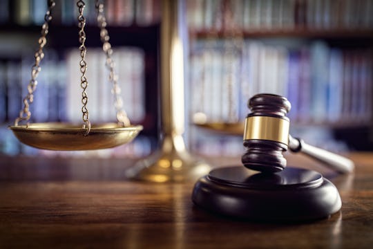 Judge's gavel and a scale
