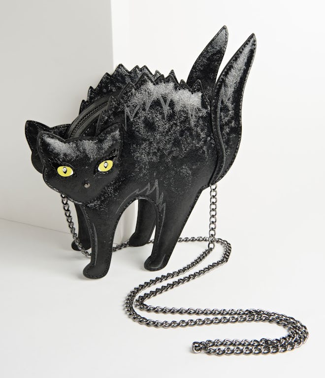 Black Scaredy Cat Kitsch Crossbody