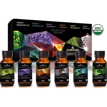 Stellar Naturals USDA-Certified Organic Essential Oils, 10 ml (6 Pack)