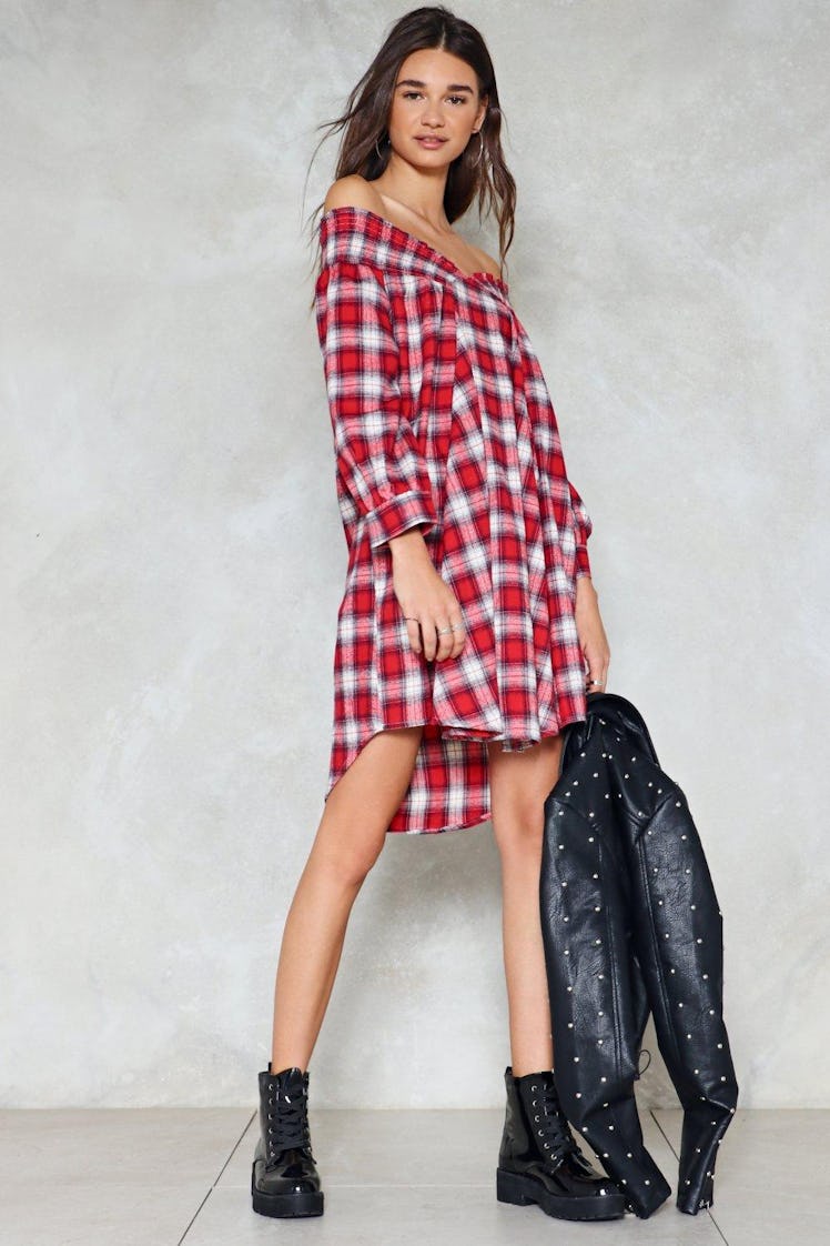 On the Square Tartan Dress