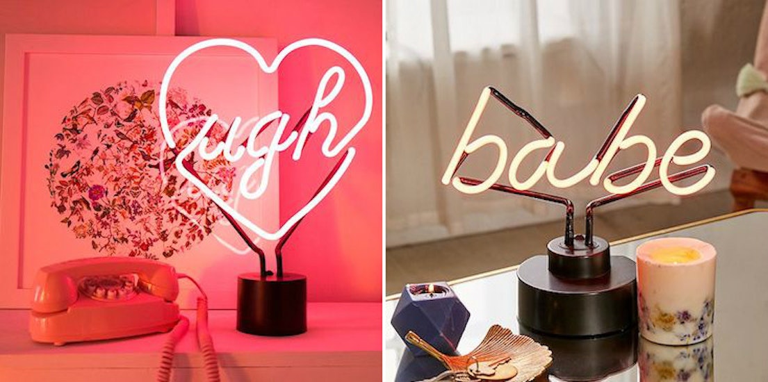 Ugh neon heart on sale table lamp