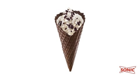 sonic double stuf oreo waffle cone