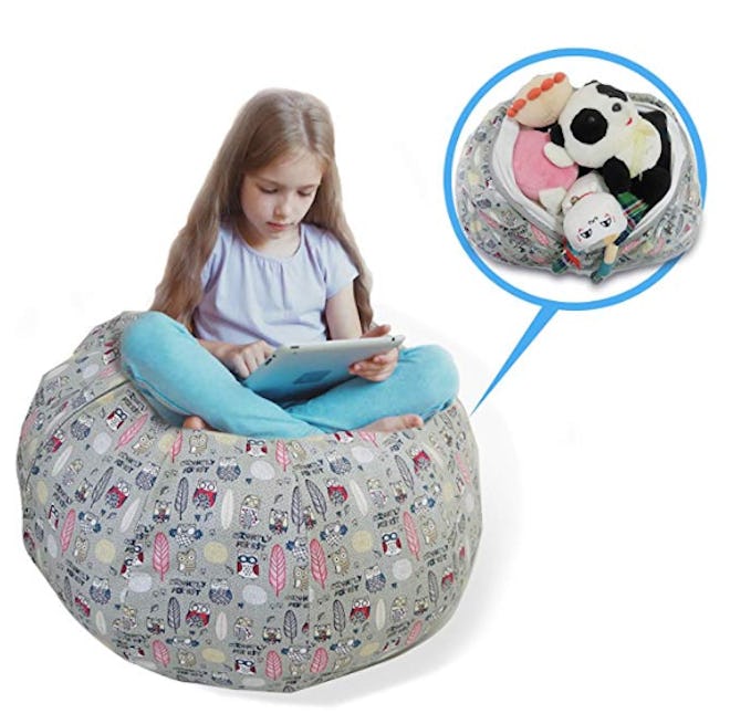 Stuffed Animal Storage Bean Bag Chair