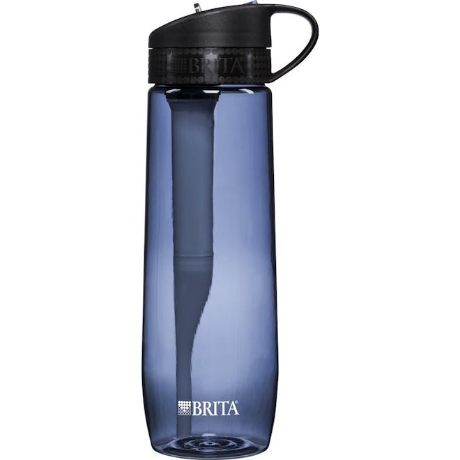 Brita 23.7 Ounce Hard Sided Water Bottle with Filter - BPA Free - Gray