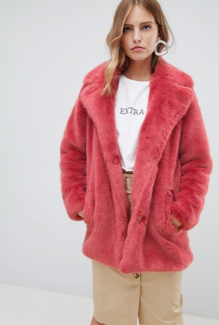 Only faux fur coat