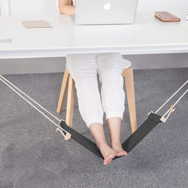 Foot Hammock Under Desk With Headphones Holder