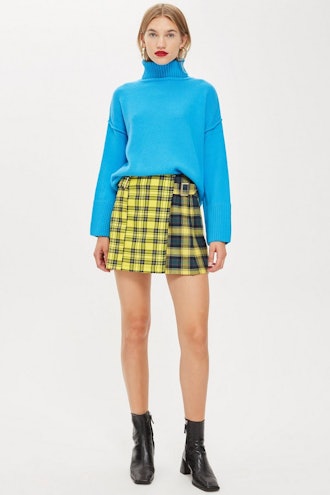 Mixed Check Buckle Kilt