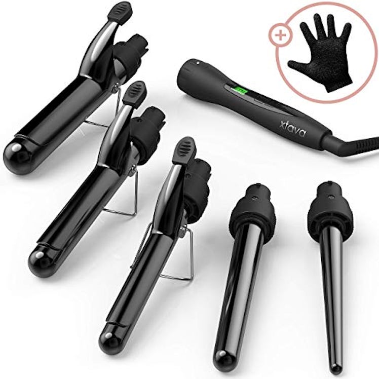 XTava 5-in-1 Curling Iron and Wand Set 