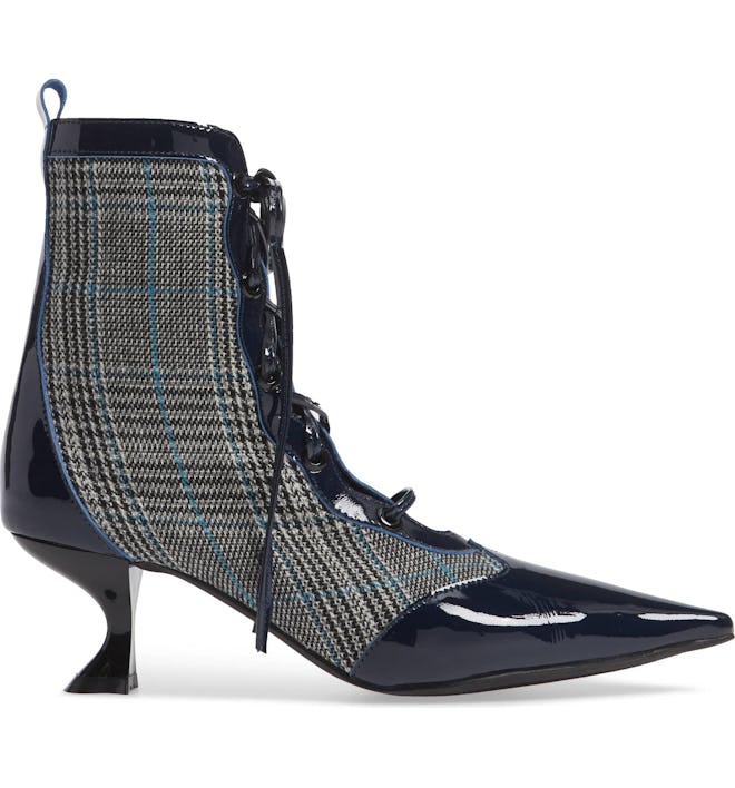 Mattox Plaid Patent Bootie