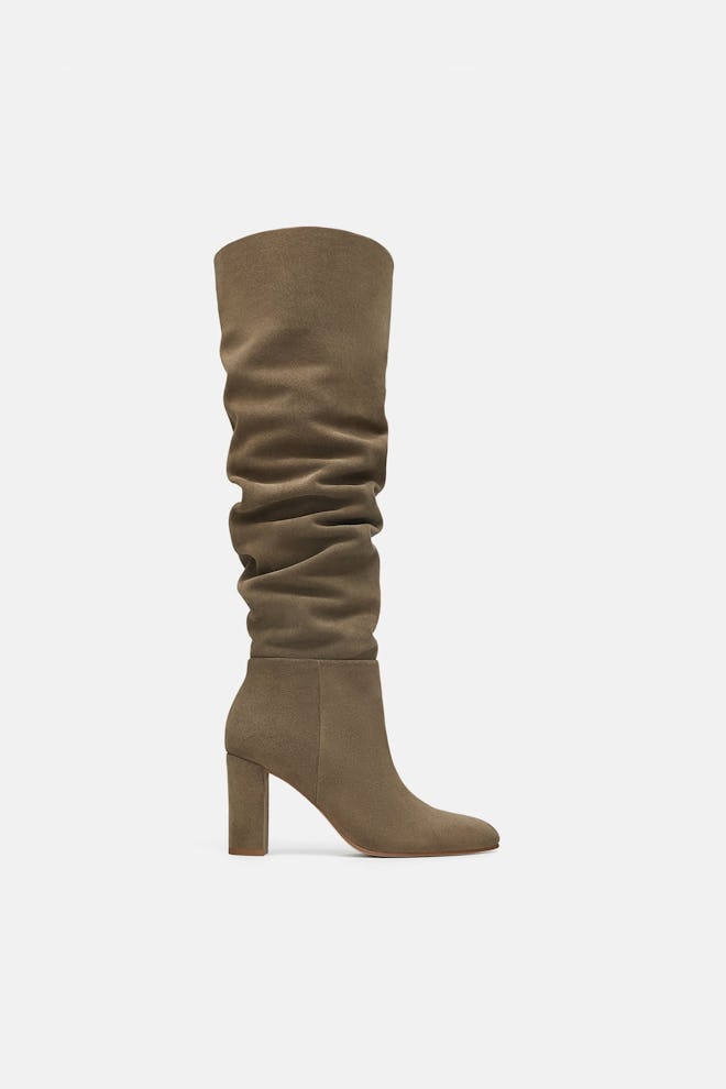 Zara High Heeled Leather Boots