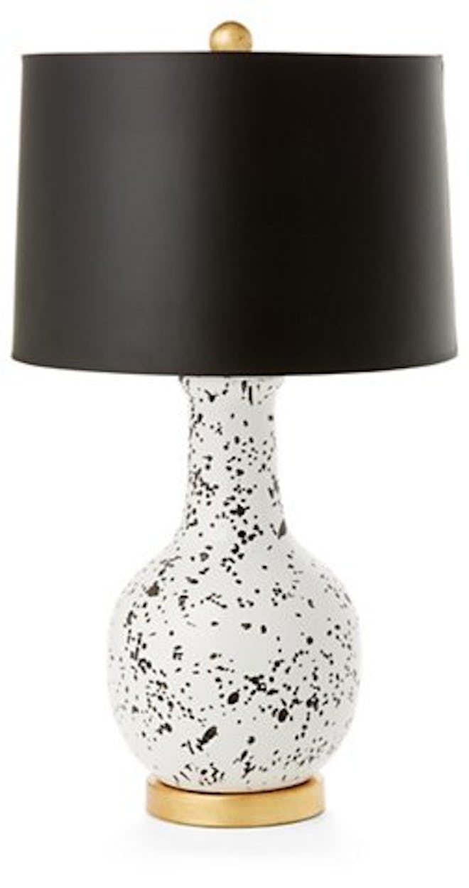 Madison Table Lamp, White/Black