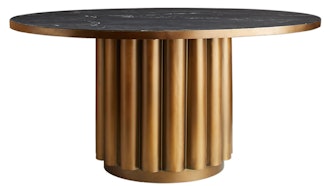 Cypher Black Marble Dining Table