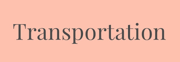 A text reading: 'Transportation.'