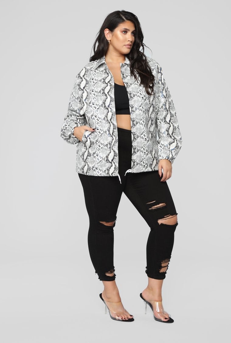 snakeskin blazer outfit