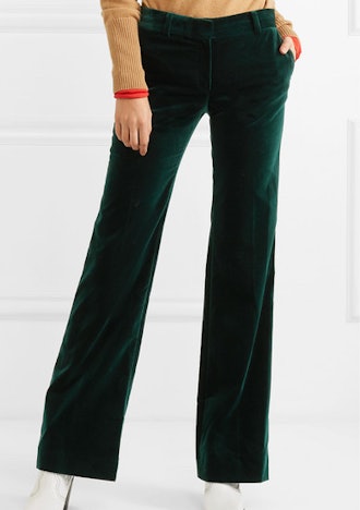 1976 Cotton-Velvet Flared Pants