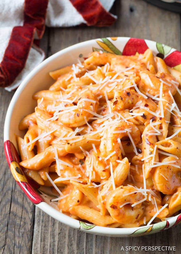 Instant Pot Recipes For Valentine's Day, instant pot shrimp pasta