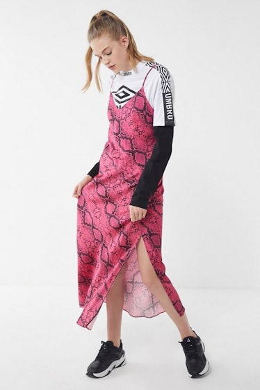 UO Snake Print Maxi Slip Dress
