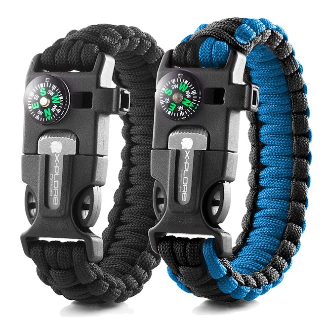 X-Plore Gear Emergency Paracord Bracelets (Set of 2)