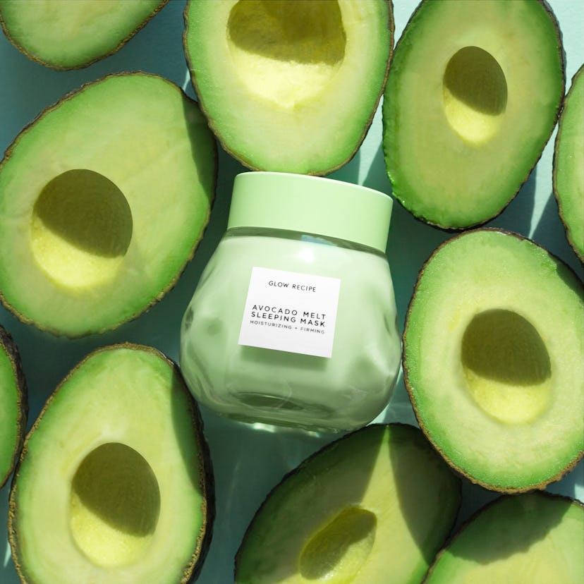 How to use a sleeping mask: The Glow Recipe mask contains avocado.