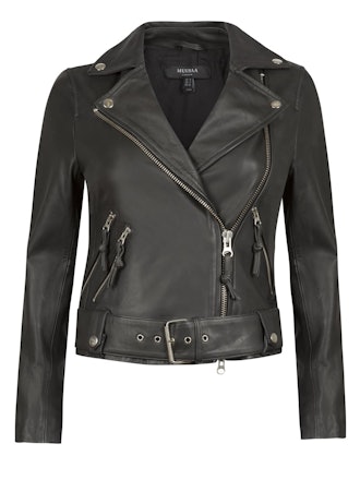Manning Black Leather Biker Jacket