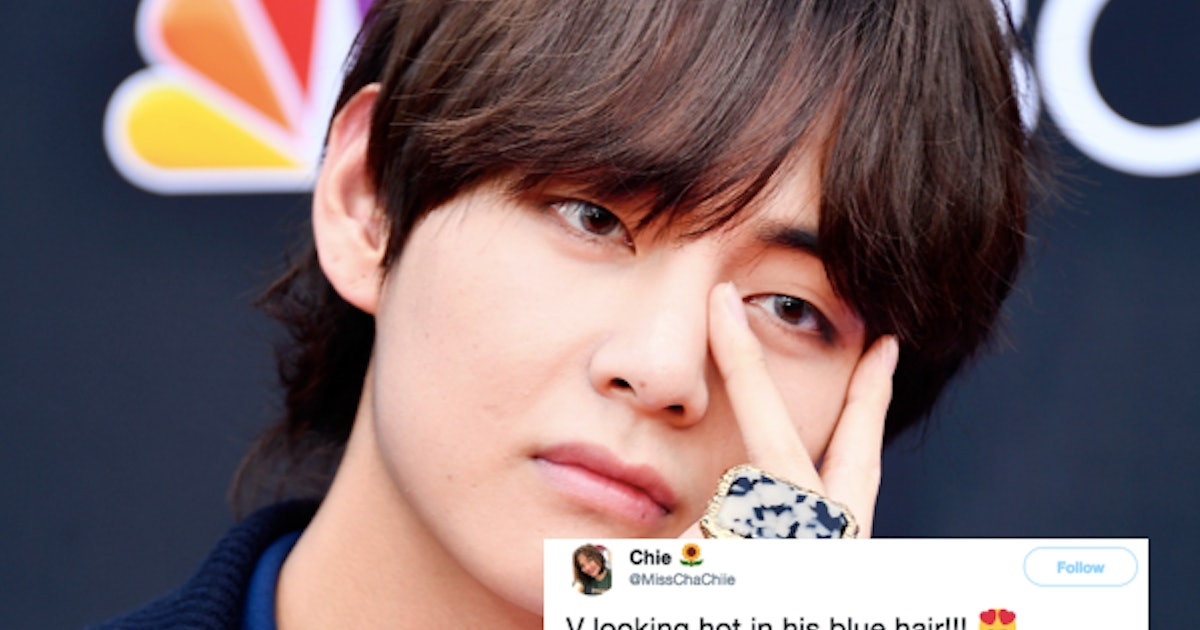 V From Bts New Blue Hair In Nagoya Has Fans Completely Freaking Out