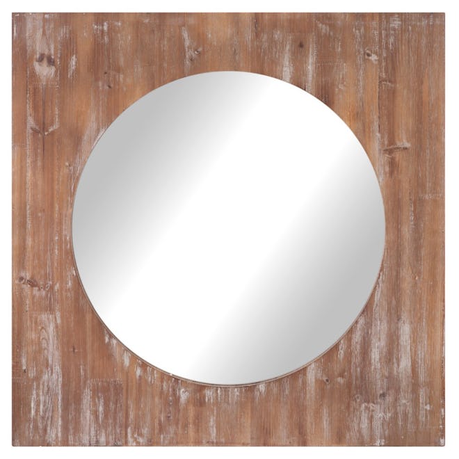 Nielsen Bainbridge Round Distressed Reclaimed Wood Mirror