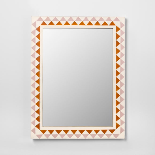 Pieced Triangle Frame Decorative Wall Mirror 