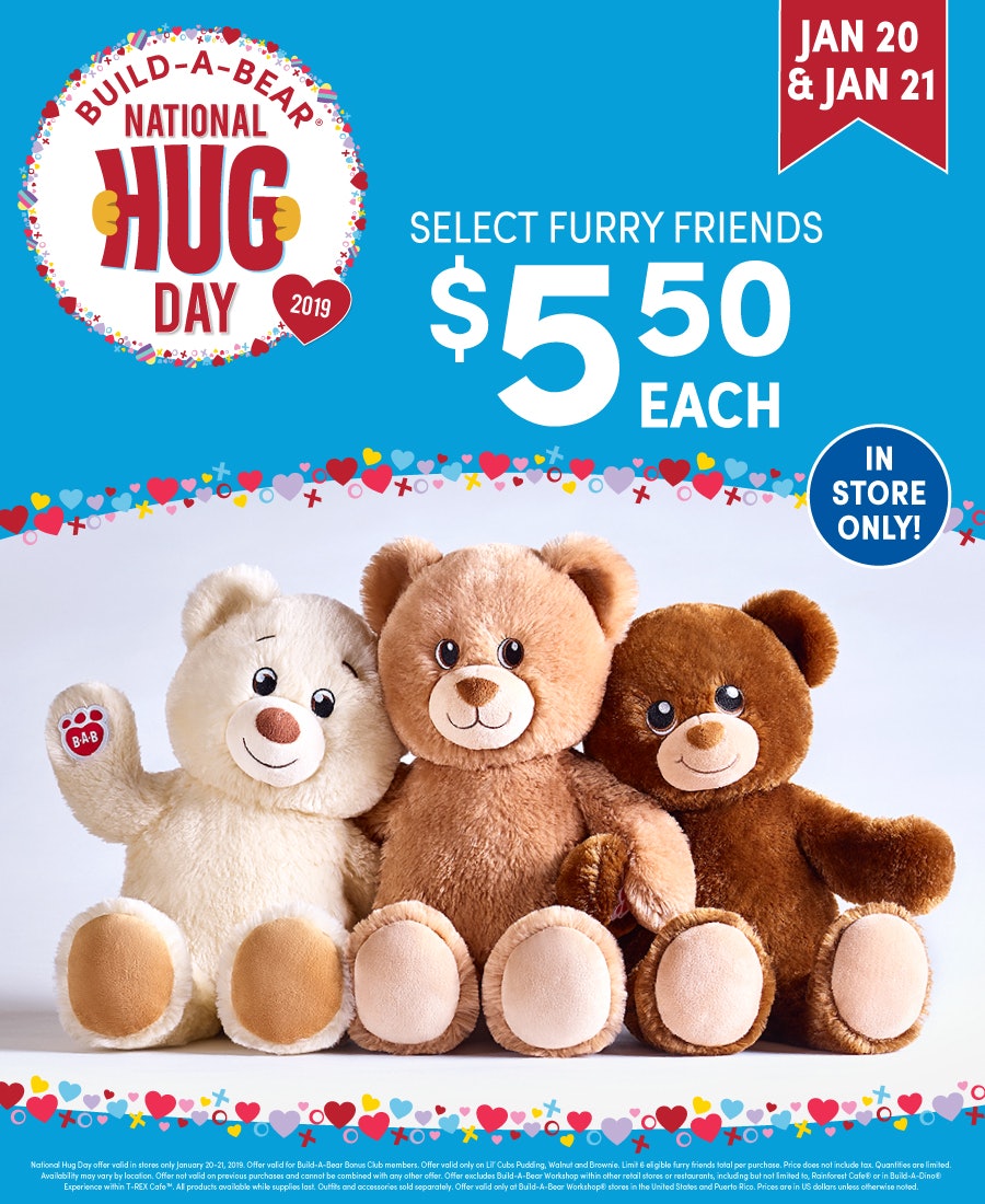 Build a bear deals day