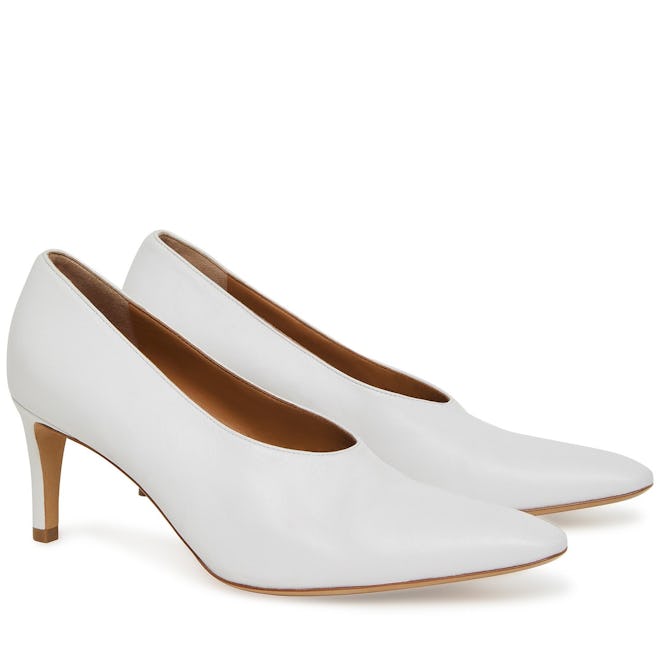 Lamb Pointy Heel in White 