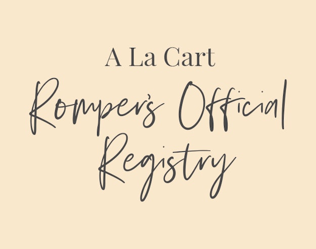The cover of 'A la cart,' Romper's official registry