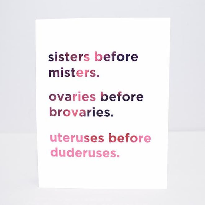 Sisters Before Misters Card