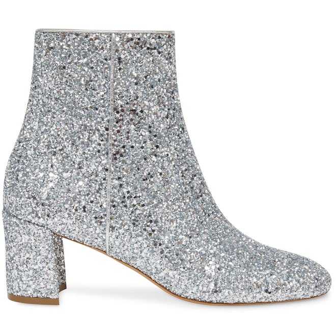 Glitter 65mm Ankle Boot in Silver