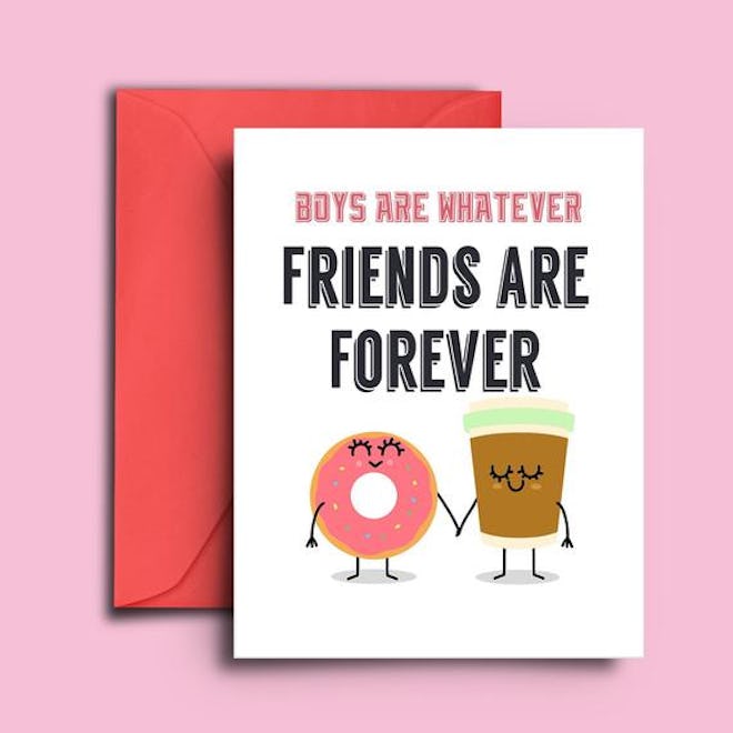 Boys Are Whatever, Friends Are Forever Card