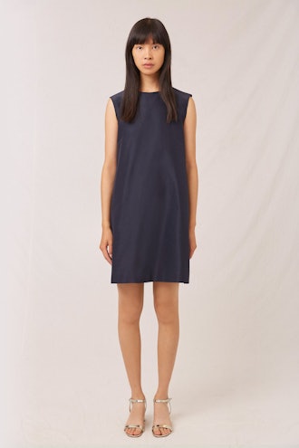 Taffeta Mini Dress in Blu