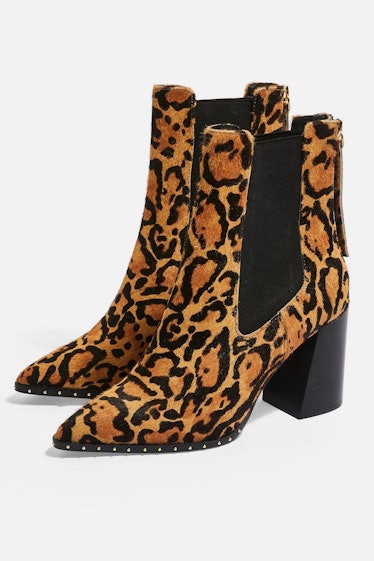 HARRISON Leopard High Heel Ankle Boots