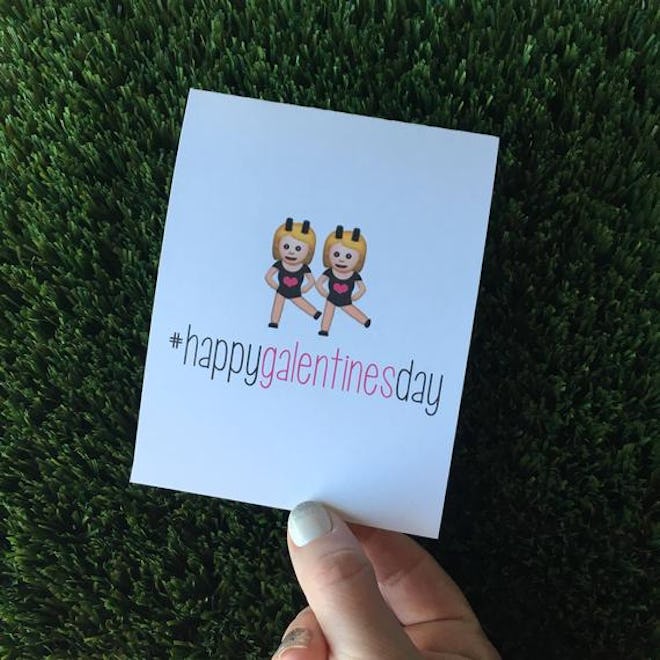 Happy Galentine's Day Emoji Card
