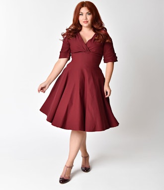 Red Delores Swing Dress