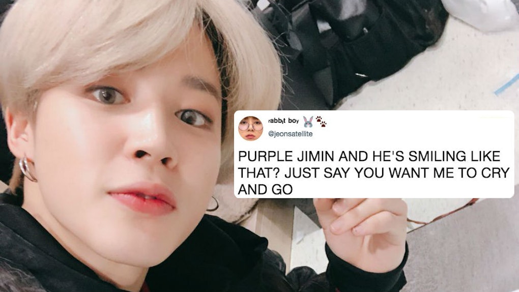 Jimin From Bts New Purple Hair At The Smas Takes I Purple You
