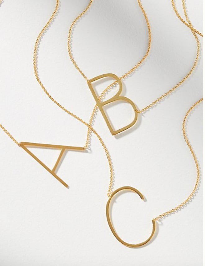 Block Letter Monogram Necklace