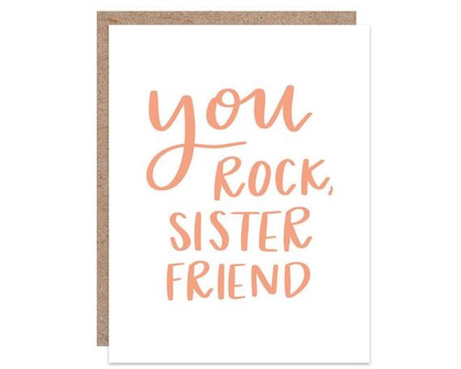 You Rock, Sister Friend Card